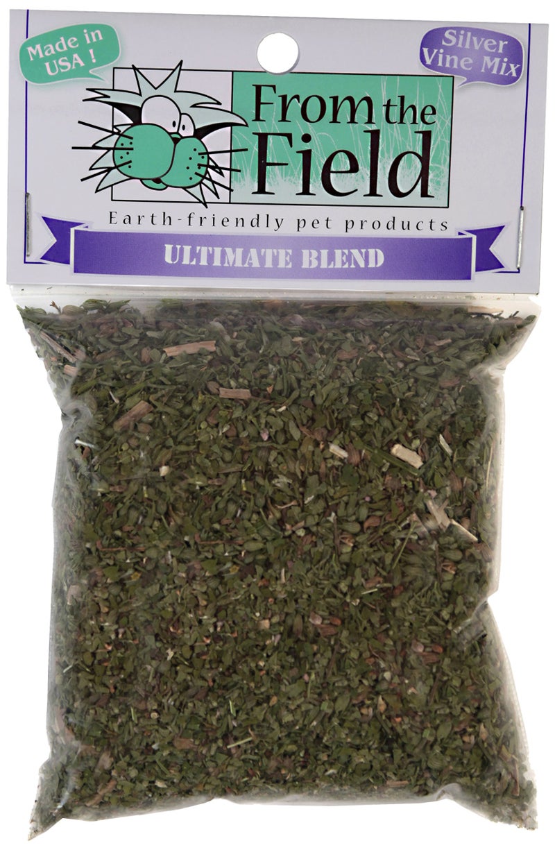 from The Field | Ultimate Blend Catnip & Silver Vine | Premium USA-Grown Catnip for Toys & Playtime | Fresh, Potent, Non-Toxic, Eco-Friendly | Safe for Kittens & Cats | Resealable 0.5 Oz Bag